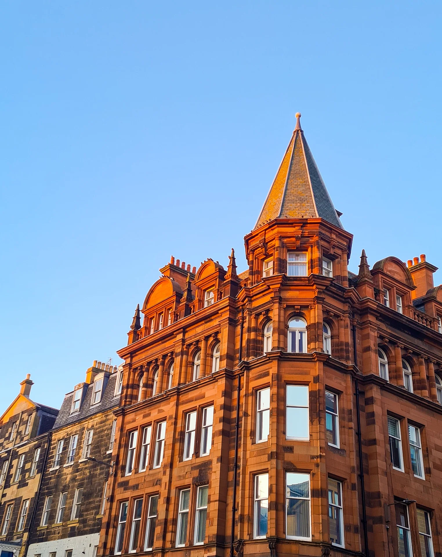 Classical sandstone architecture in Edinburgh West End